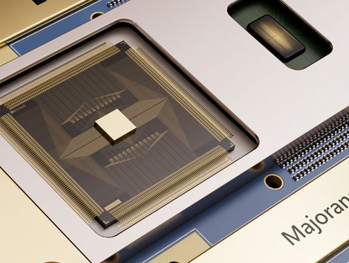 Close up of the Majorana 2 chip