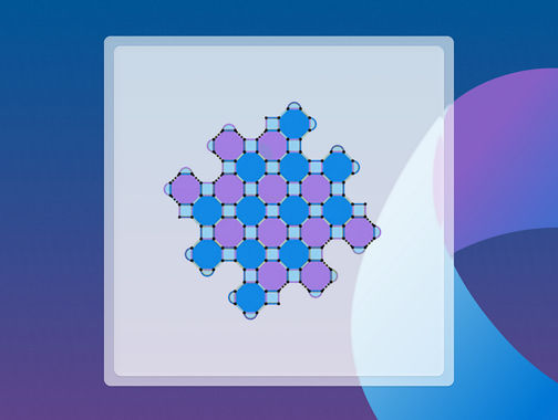 Hexagonal lattice diagram with interconnected nodes