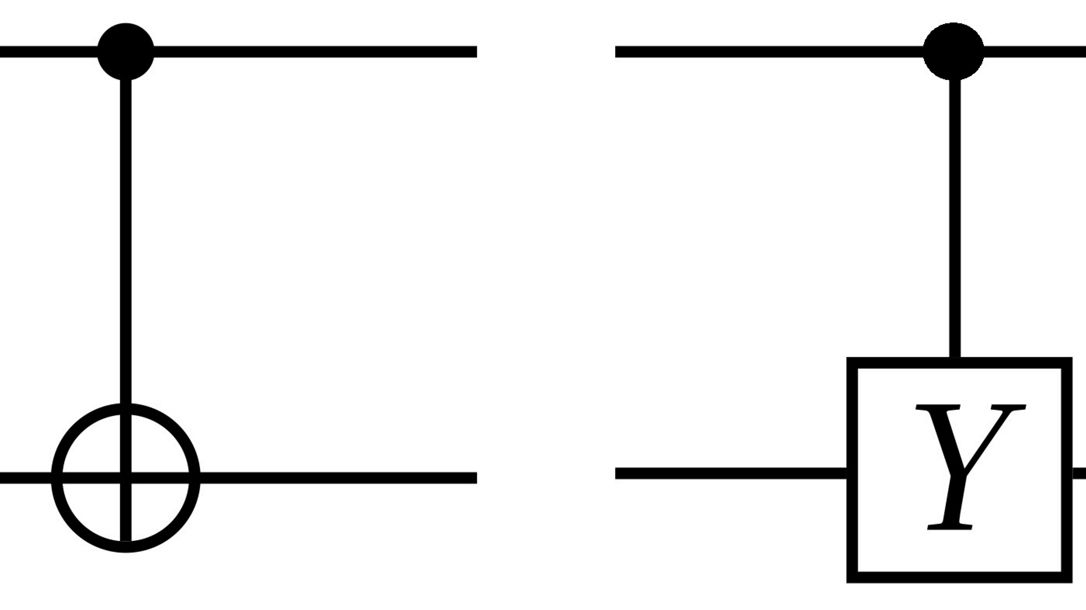 Multi qubit operations CNOT and controlled-Y